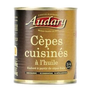 Cèpes frais cuisinés à l'huile Boîte de 500g (3/4 parts) Audary Castelnaudary