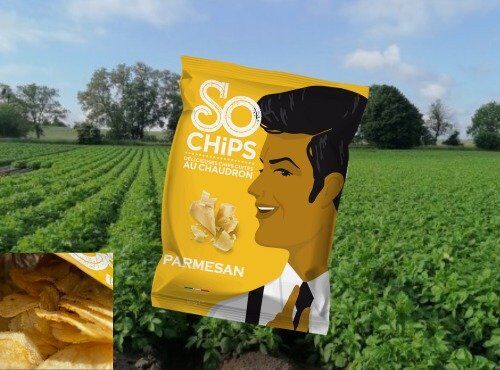 Chips au Parmesan AOP 10x125g - En direct de SO CHiPS (Oise)