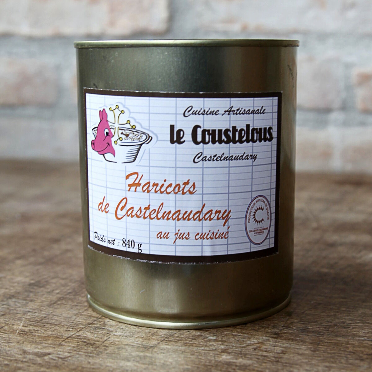 Haricots de Castelnaudary cuisinés - 840g - En direct de Le Coustelous (Aude)