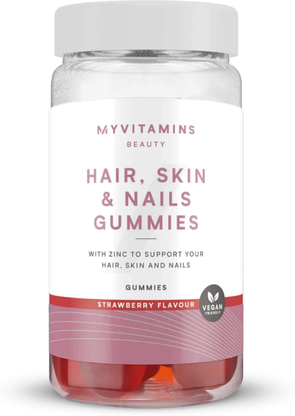 Myvitamins Vegan Hair, Skin & Nails Gummies - 60gummies - Strawberry