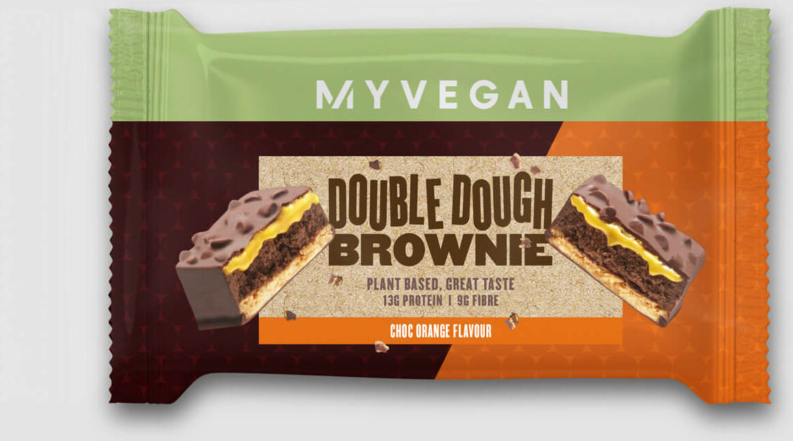 Myvegan Vegan Double Dough Brownie - 60g - Chocolate Orange