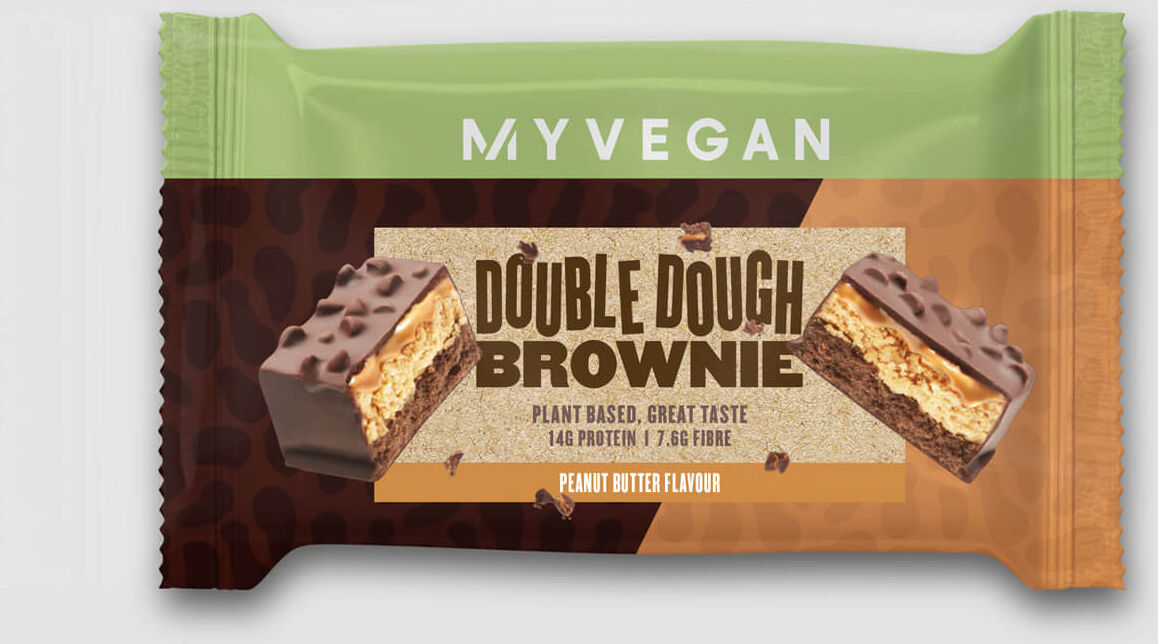 Myvegan Vegan Double Dough Brownie - 60g - Peanut Butter