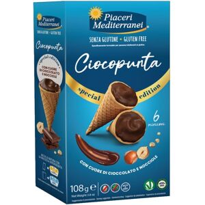 Piaceri Mediterranei Ciocopunta Coni di Cioccolato Senza Glutine, 108g