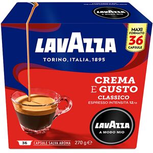 LAVAZZA Capsule originali  per Macchine Espresso A Modo Mio CREMA & GUSTO 36CAPS, 0,27 kg