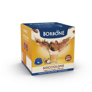 Caffè Borbone NOCCIOLONE CAPSULE COMPATIBILI DOLCE GUSTO : Confezione da Capsule 16 Capsule