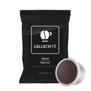 Miscela NERA Espresso Point Capsule Compatibili Caffè Lollo : Capsule 100 Capsule