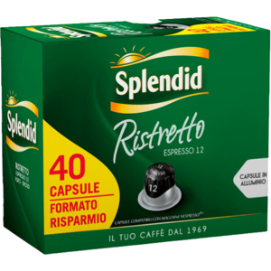 Splendid Caffè [€ 0,16 a Capsula] Miscela RISTRETTO Capsule in Alluminio Compatibili Nespresso