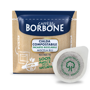 Caffè Borbone Miscela BLU Cialde Filtro carta ESE 44 mm Compostabili