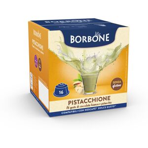 Caffè Borbone PISTACCHIONE Gusto Cioccolata Bianca E Pistacchio Capsule Compatibili Dolce Gusto : Confezione da Capsule 16 Capsule