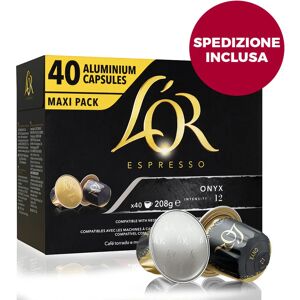 L'OR 200 Capsule Onyx compatibili con sistema Nespresso®