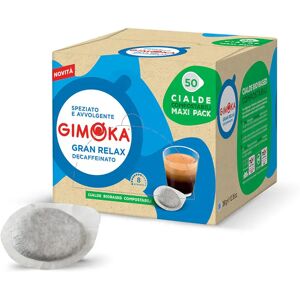 Gimoka 50 Cialde Decaffeinato Gran Relax compatibili con sistema ESE 44mm