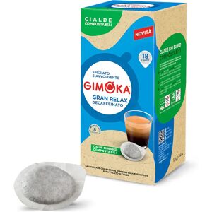 Gimoka 18 Cialde Gran Relax Decaffeinato compatibili con sistema ESE 44mm