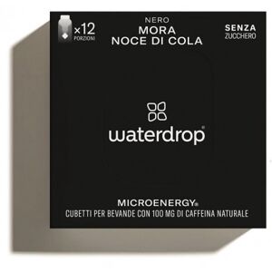 Waterdrop Microdrink Gmbh Waterdrop Microenergy Nero Cubetti Energizzanti Per Bevande Gusto Mora E Noce Di Cola 12 Cubetti Scadenza 05/2024