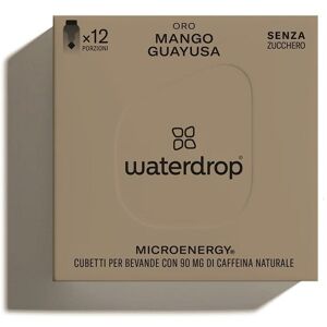 Waterdrop Microdrink Gmbh Waterdrop Microenergy Oro Cubetti Energizzanti Per Bevande Gusto Mago E Guayusa 12 Cubetti Scadenza 05/2024