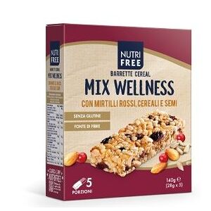 Nutrifree Barrette Cereal Mix Wellness Senza Glutine 5 Porzioni