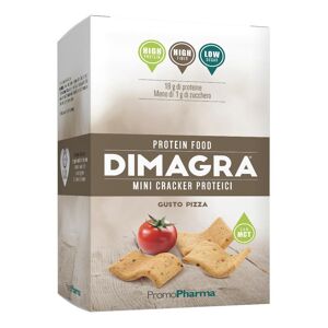 Promopharma Spa Dimagra Mini Cracker Proteici 200g Gusto Pizza - Snack Proteico Croccante e Saporito