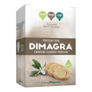 Promopharma Spa Dimagra Crostini Classici Proteici 200g - Snack Proteico Croccante e Gustoso