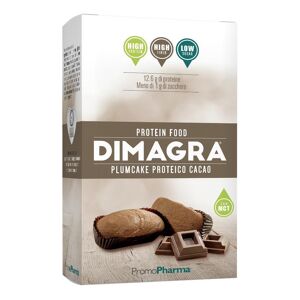 Promopharma Spa Dimagra Plumcake Proteici 4 Pezzi da 45g Gusto Cacao - Snack Proteico Saporito e Nutriente