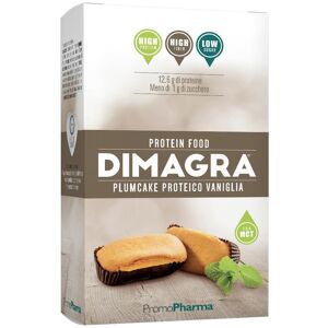 Promopharma Spa Dimagra Plumcake Proteici 4 Pezzi da 45g Gusto Vaniglia - Snack Proteico Delizioso e Nutriente