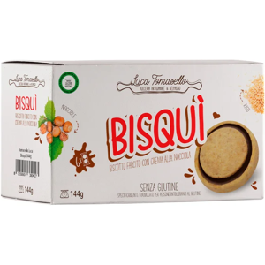 TOMASELLO LUCA Bisqui Biscotti Crema alla Nocciola senza glutine di Luca Tomasello 144 gr