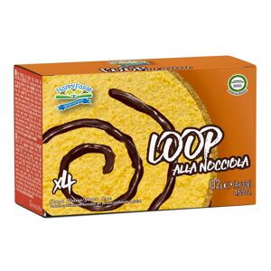 HAPPY FARM CO. Srl Happy Farm Alimenti senza Glutine Merendine Loop Spirale alla Nocciola 144 g