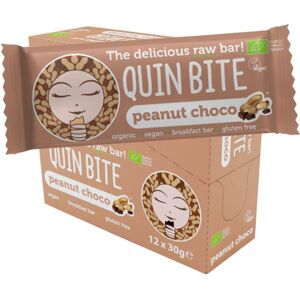 Quin Bite Barretta energetica crudista - arachidi e cioccolato - bio - 12x30g