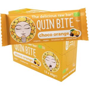 Quin Bite Barretta energetica crudista - cioccolato e arancia - bio - 12x30g