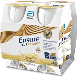 Ensure Plus Advance Alimento a Fini Medici Speciali Ipercalorico e Iperproteico Banana 4x220ml