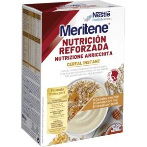 Meritene Cereal Nutrizione Arricchita Crema di 8 Cereali e Miele 2x300 g