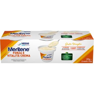 Meritene Forza e Vitalità Crema Vaniglia Dessert Iperproteico Ipercalorico 3x125 g