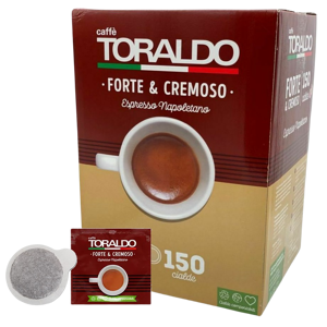 Caffè Toraldo - Miscela Forte & Cremoso - Box 150 Cialde Ese44 Da 7.2g