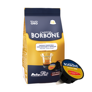 Caffè Borbone Dolce Re - Miscela Oro - 15 Capsule Compatibili Dolce Gusto Da 7g