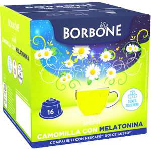 Caffè Borbone Camomilla Con Melatonina  - 16 Capsule Compatibili Dolce Gusto Da 5g