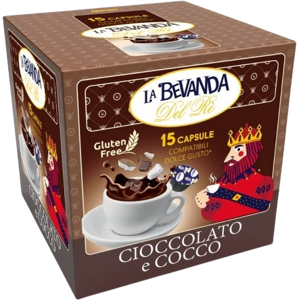 La Bevanda Del Rè Cocco & Cioccolato  - Box 15 Capsule Compatibili Dolce Gusto Da 13g