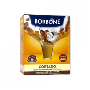 Caffè Borbone Espresso Macchiato  Cortado - 16 Capsule Compatibili A Modo Mio Da 4g