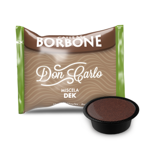 Caffè Borbone Don Carlo - Miscela Verde / Dek - Decaffeinato - Box 50 Capsule Compatibili A Modo Mio Da 7.2g