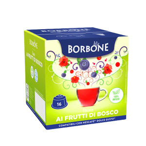 Caffè Borbone Tisana Ai Frutti Di Bosco  - 16 Capsule Compatibili Dolce Gusto Da 3g
