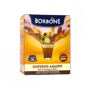 Caffè Borbone Ginseng Amaro Gusto Malese  - 16 Capsule Compatibili A Modo Mio Da 5g