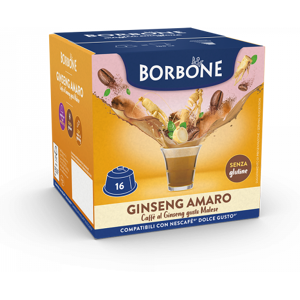 Caffè Borbone Ginseng Amaro Gusto Malese  - 16 Capsule Compatibili Dolce Gusto Da 11g