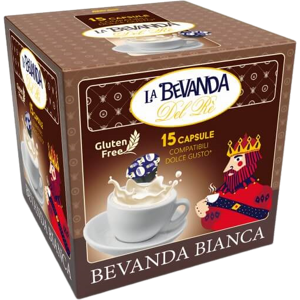 La Bevanda Del Rè Latte Bianco  - Box 15 Capsule Compatibili Dolce Gusto Da 8g