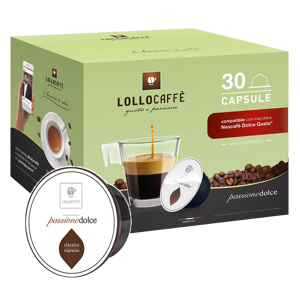 Lollo Caffè - Passionedolce Classico - Box 30 Capsule Compatibili Dolce Gusto Da 7.5g