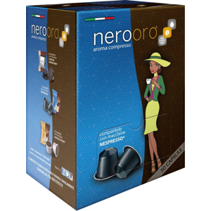 Nerooro Caffè  - Miscela Argento - Box 50 Capsule Compatibili Nespresso Da 5g