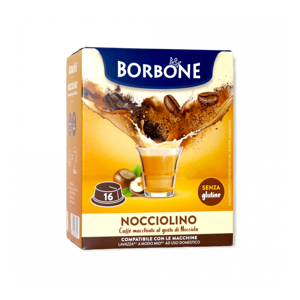 Caffè Borbone Caffè Alla Nocciola  Nocciolino - 16 Capsule Compatibili A Modo Mio Da 8g