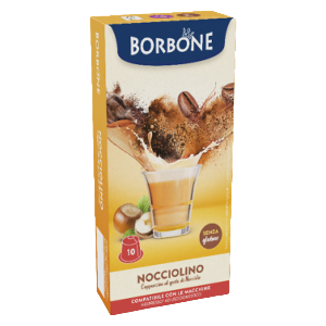 Caffè Borbone Caffè Alla Nocciola  Nocciolino - 10 Capsule Compatibili Nespresso Da 7g