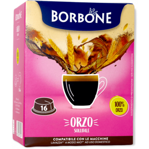 Caffè Borbone Orzo 100%  - 16 Capsule Compatibili A Modo Mio Da 3g