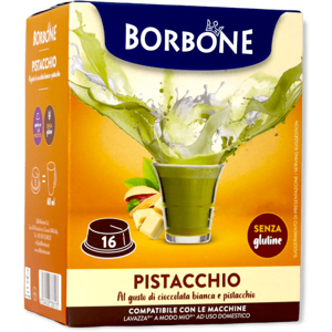 Caffè Borbone Cioccolata Bianca E Pistacchio  Pistacchio - 16 Capsule Compatibili A Modo Mio Da 7g