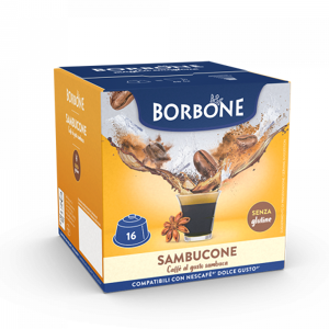 Caffè Borbone Caffè Alla Sambuca  Sambucone - 16 Capsule Compatibili Dolce Gusto Da 6.5g