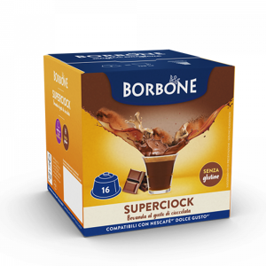 Caffè Borbone Cioccolata  Superciock - 16 Capsule Compatibili Dolce Gusto Da 20g