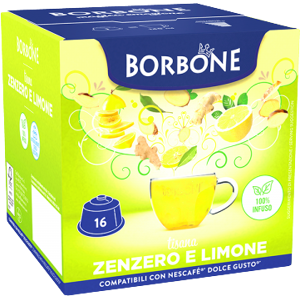 Caffè Borbone Tisana Zenzero E Limone  - 16 Capsule Compatibili Dolce Gusto Da 3g