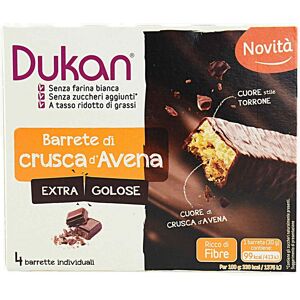 DUKAN Barrette Di Crusca D'Avena Extra Golose 4 Barrette Da 30 Grammi